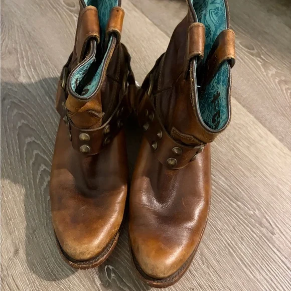 Coral Brown Leather Ankle Boots - Picture 2 of 7